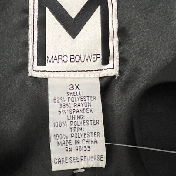 Marc Bouwer Black Zip Blazer w/ Removable Ruffle Trim Size 3X - Picture 8 of 9